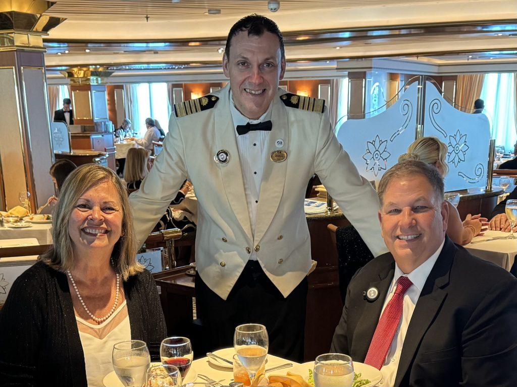 With Captain Marco at the Chef's Table.