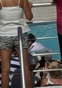 Yes, that is our dear Captain, having been tossed in the drink.