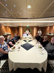 Chef's Table event. The couple left of Sharon are Rose and Len, two of our closest friends on the ship.
