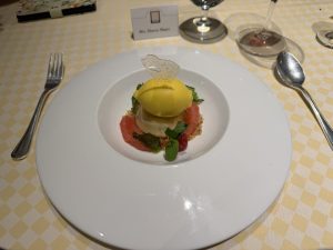 This beauty was the dessert at Chef's Table. Of course the lemon was edible!