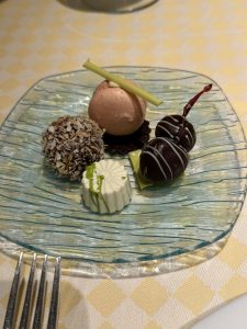 After 6 courses plus dessert at the Chef's Table, they brought these out. Because, why not?