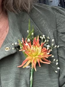 My corsage from the Picton Flower Ladies - isn't it sweet?