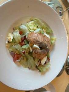 Salad with Salmon for Lunch