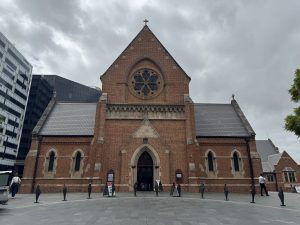 Outside St. George's Cathedral