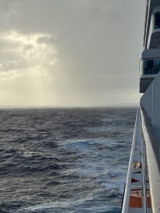 Storm coming from behind us.