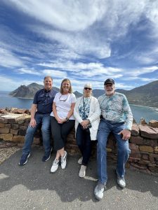 With Mary and Tim Pehonsky on the Cape Peninsula drive.
