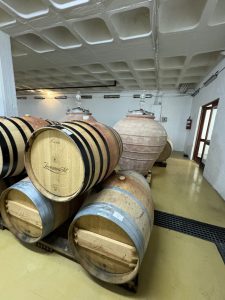 Their Pinotage is cured in oak barrels and clay pottery.
