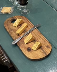 Cheese to go with our wine at Zevenwacht.