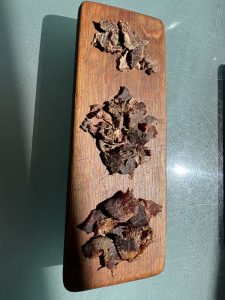 Biltong, made of antelope (top 2) and beef. It was quite good!