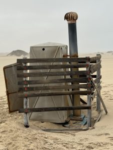 Toilet facilities in the bush.