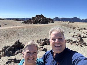 The white dirt in the background is pumice.