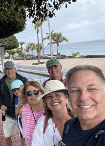 With John and Cathy Bieger, and Michael and Karen Bieger. Clouds have rolled in!