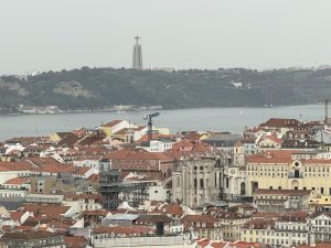 View with the Sanctuary of Christ the King in the background.