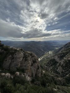 The view back towards Barcelona. You can just make out the Med in the distance.