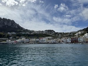 Approaching the Isle of Capri.