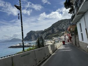 This is a two lane road, mind you.