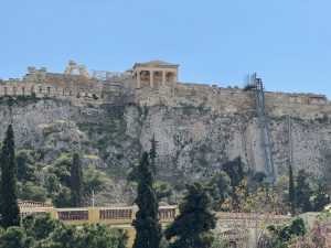 The view of the Acropolis from the other side, and looking at the Temple of Athena.