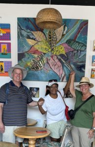 With artist Luisa Carlotta Alvarez Mendoza and our new painting!