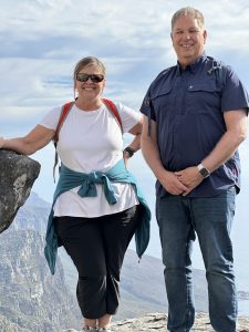 On top of Table Mountain.