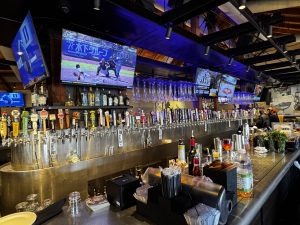 First 50 of 100 draft beer taps at The Yard House Long Beach California