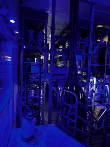 Cold storage keg facility at The Yard House with extensive beer inventory