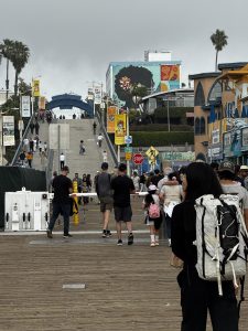 Historic Santa Monica Pier entrance sign built in 1916
